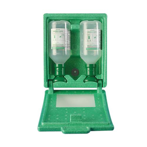 Plum Covered Double Sterile Saline Eye Wash Station