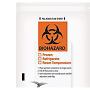 BioHaz, 6x9, 2mil, Clear, Zip, w/ pad