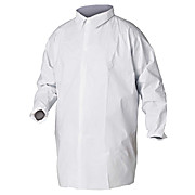 Snaps Fold-Over Collar Non-Elastic Wrists 4 Cases Lab Coat Non-Elastic 30//cs Medium