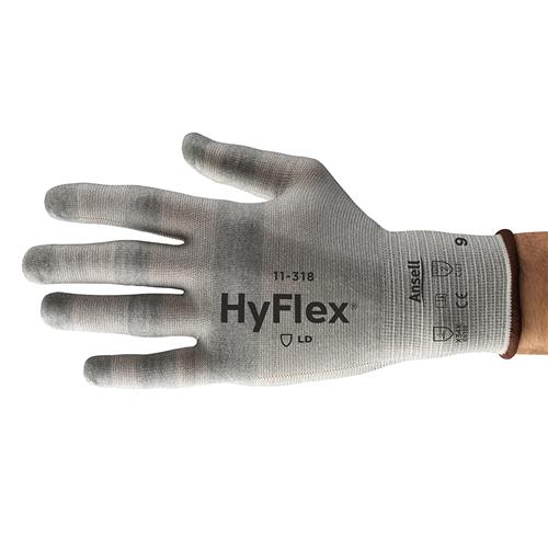 11318 HyFlex® 18 Gauge Cut Resistance ESD Knitted Gloves