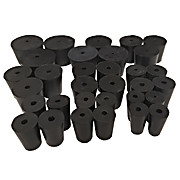 Cole-Parmer Solid Black Rubber Stoppers Standard Size 00; 105/Pk AO-62990-02 Cole-Parmer Solid Black Rubber Stoppers Standard Size 00; 105/Pk AO-62990-02