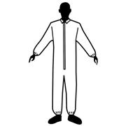 Disposable White Polypropylene Coveralls with Elastic Wrists/Ankles