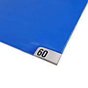 Stickymats, SCAPA-CEEC, Clear Blue over Solid Blue Bottom Sheets, 26x45, Numbered sheets, Medium Tack Level, 60 Sheets/Mat, 4 Mats/Case, 240 Sheets/Case