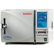 Tuttnauer Autoclave, Model 2540EAP with 4 stainless steel trays, 10-in dia. chamber, 115 V