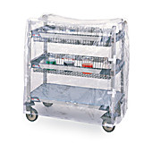 Metro Clear Glassware Cart Cover for Short Units