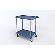 Metro myCart Series 2-Shelf Utility Cart with Microban, Blue