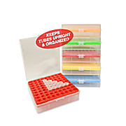 BetterBox™ Storage Box with hinged lid, 81 x 1.5mL to 2.0mL Microtubes pack of 5, assorted colors