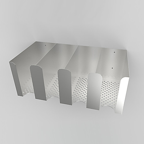 4 Compartment Open Wall Mount glove dispenser