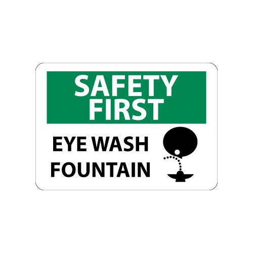 Safety First, Eye Wash Fountain, Graphic Signs