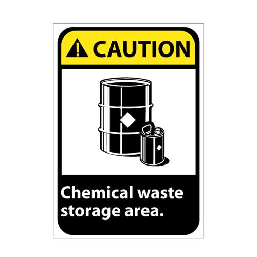 Caution, Chemical Waste Storage Area Signs