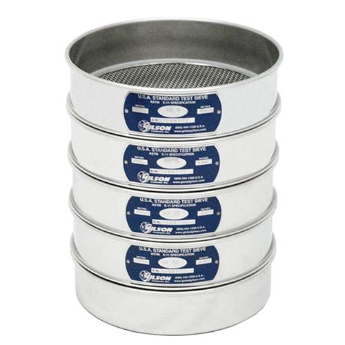 8" Diameter ASTM Round Stainless Steel Test Sieves