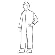 Tyvek® IsoClean® Coveralls with Serged Seams, Standard Hood and Standard PVC Soles