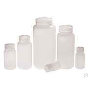 Natural HDPE Wide Mouth Lab Style Bottle with Natural PP Linerless Caps