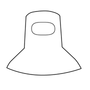 Tyvek® IsoClean® Hoods with Bound Hood Opening (Eyes Only)