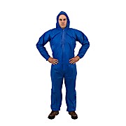 Blue SMS Coverall with Attached Hood