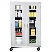 Cabinet Mobile, Clearview Storage, Dove Gray, 46x24x78 each