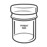 16 mL Corning 1680-2550 Pyrex Tall Weighing Bottle with Short Length 24/12 Standard Taper Joint