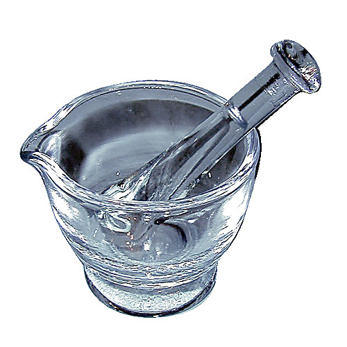 Glass Mortar and Pestle