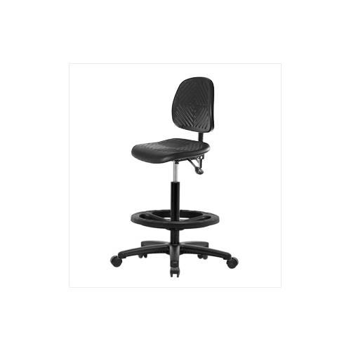 Polyurethane High Bench Height Chairs, Medium Back, with Black Nylon Bases