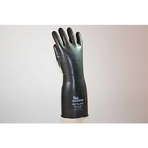 Butyl Chemical Resistant Rubber Gloves, 7 mil, Smooth Finish