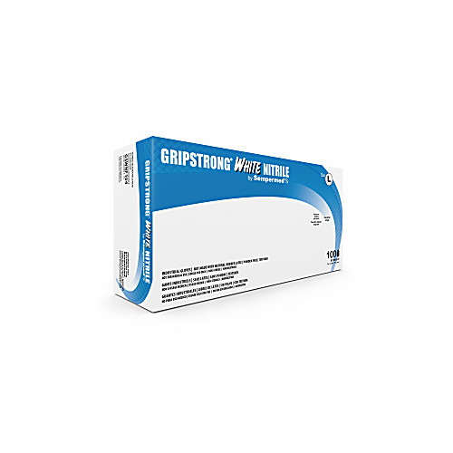 GripStrong® White Nitrile Gloves