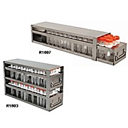 Upright Freezer Drawer Rack for 50ml Centrifuge Tubes, 2 Drawers, Capacity 102 tubes, 26 3/4 x 9 15/16 x 5 1/2" (L x H x W)
