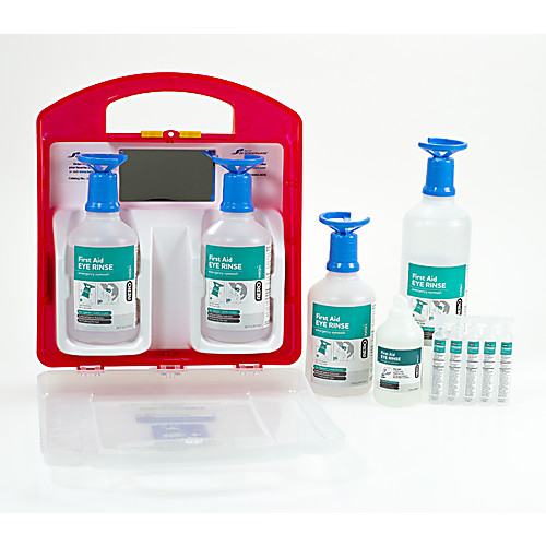 Aero Emergency Eye Wash Solution; Buffered pH Neutralizing, Stations