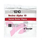 Wiper, Texwipe, Vectra Alpha 10, 9x9 Border Sealed Edges, Class 10 Cleaned and Packaged, Non-Sterile, Flat Packed, Double Bagged, High Performance Applications, 100EA/PK, 10PK/CS