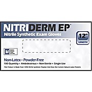 Nitrile Blue Textured Extended-Cuff Chemo Gloves, Non-Sterile, Powder-Free
