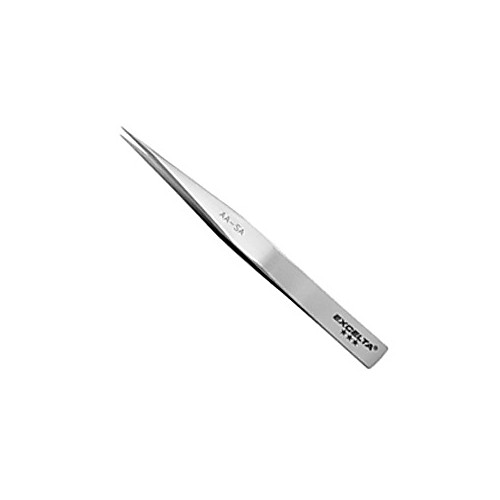 Straight Medium Point Tweezer, Stainless Steel, 3 Star