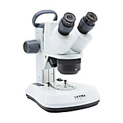 Digital stereomicroscope, fixed arm, 10x-20x-40x, touch panel, 3 MP camera, rech. battery 110/240V