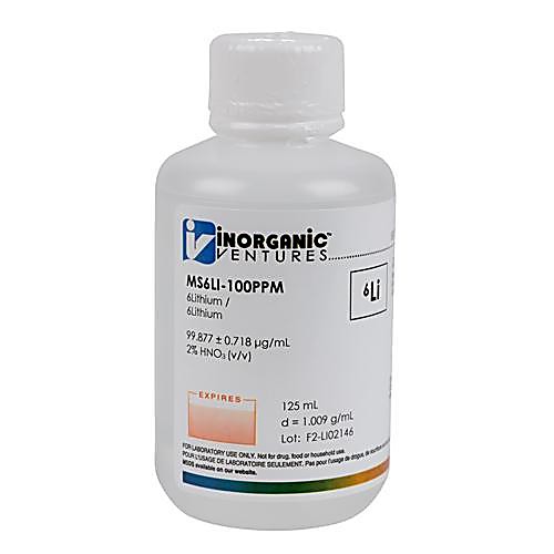 100 ppm 6Lithium for ICPMS