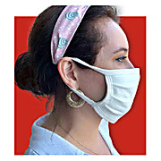 3 layer, antimicrobial washable 100% cotton face mask with ear loops