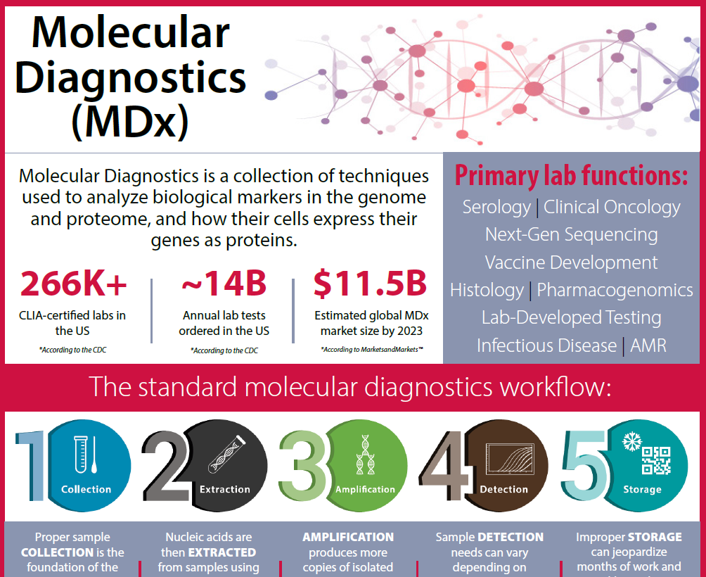 Molecular diagnostics infographic Thomas Scientific